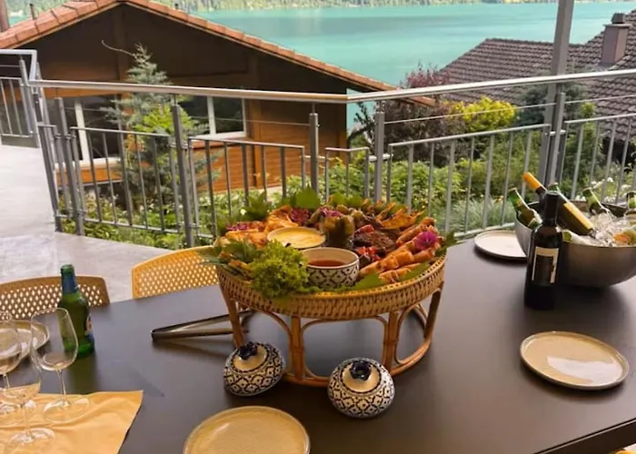 בקתה Luxury Lakeview With Ac & Near Interlaken *