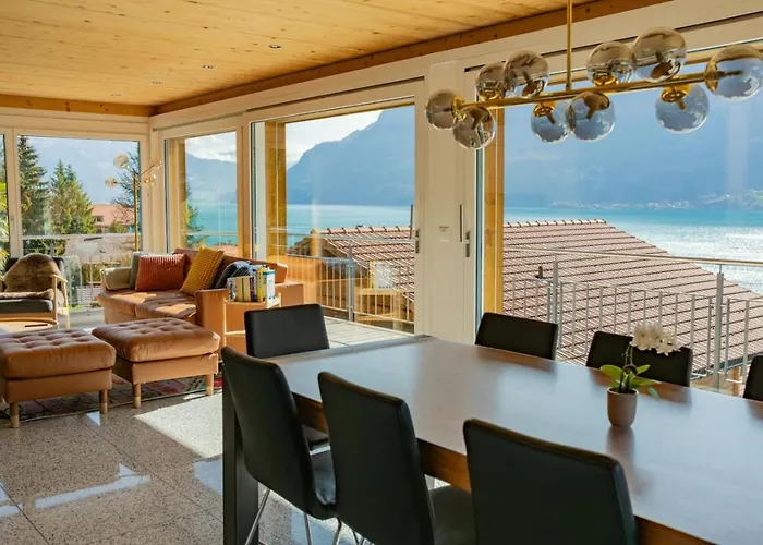 בקתה Luxury Lakeview With Ac & Near Interlaken