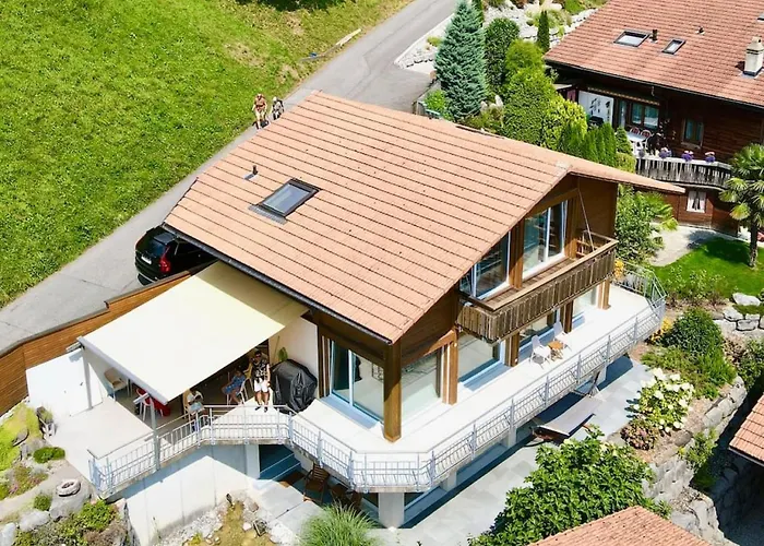 בקתה Luxury Lakeview With Ac & Near Interlaken