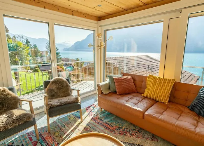 Luxury Lakeview With Ac & Near Interlaken בקתה Niederried bei Interlaken