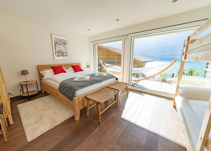 בקתה Luxury Lakeview With Ac & Near Interlaken *