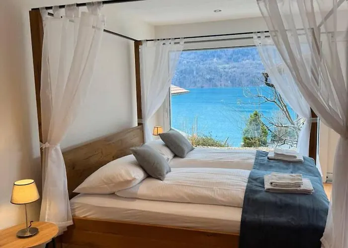 Luxury Lakeview With Ac & Near Interlaken בקתה *