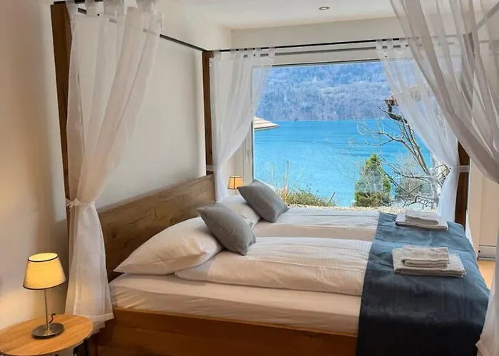Luxury Lakeview With Ac & Near Interlaken בקתה *